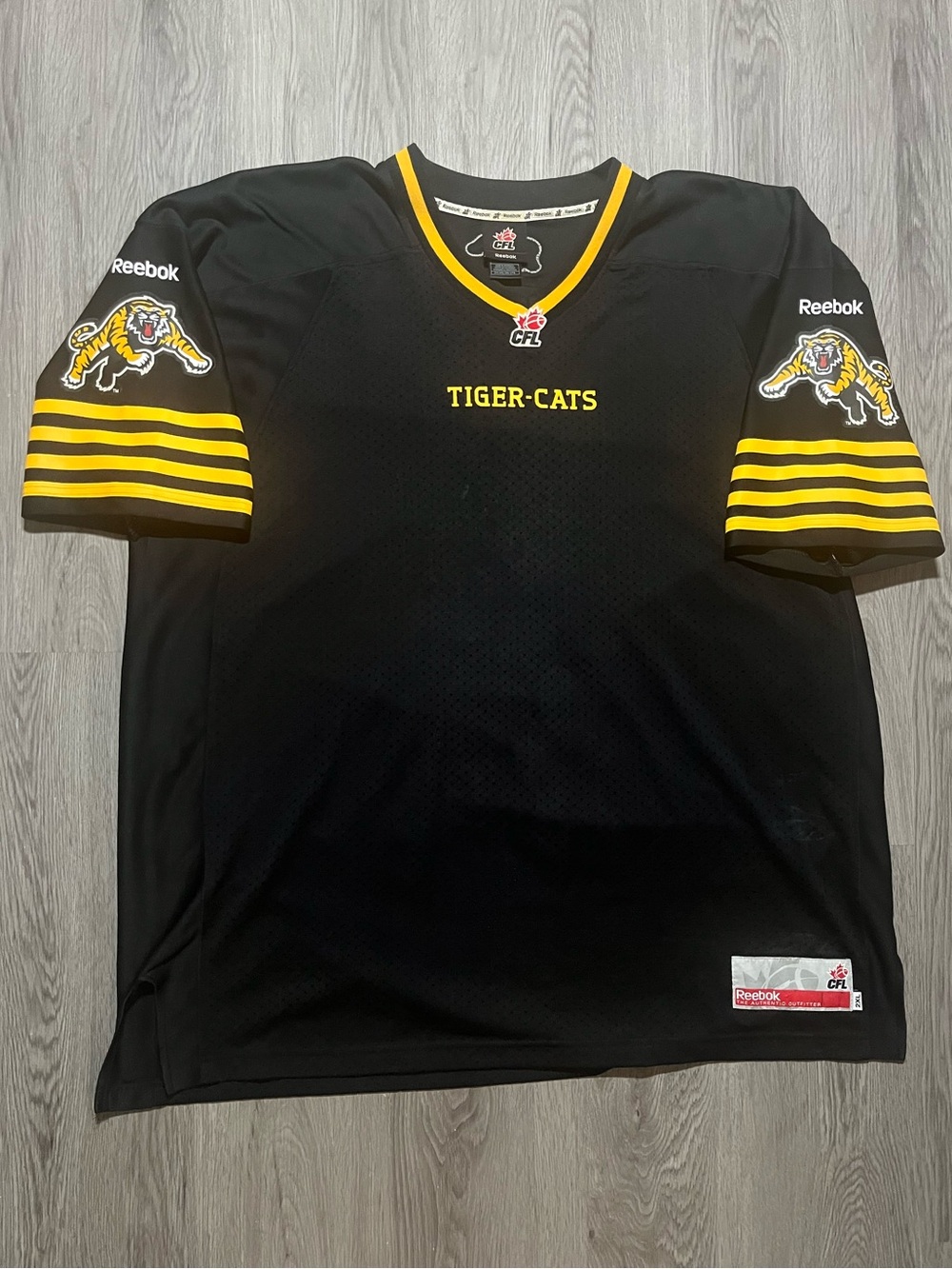 Vintage Hamilton Tiger Cats CFL Reebok football jersey mens XXL 
